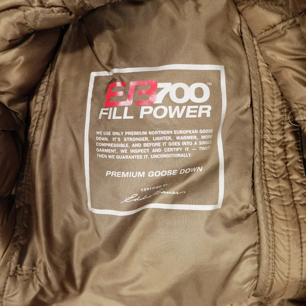 EDDIE‎ BAUER Women's Brown Bronze EB700 Quilt Goose Down Parka Winter Jacket